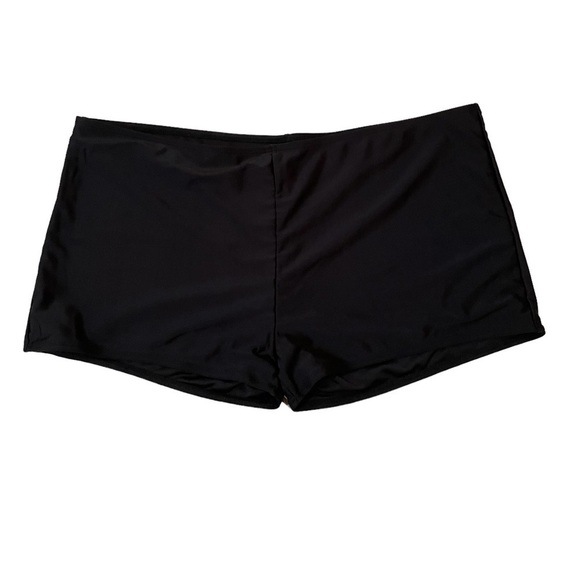 Women’s Plus Size 1X Black Swim Shorts Bottoms NWOT - Picture 1 of 5